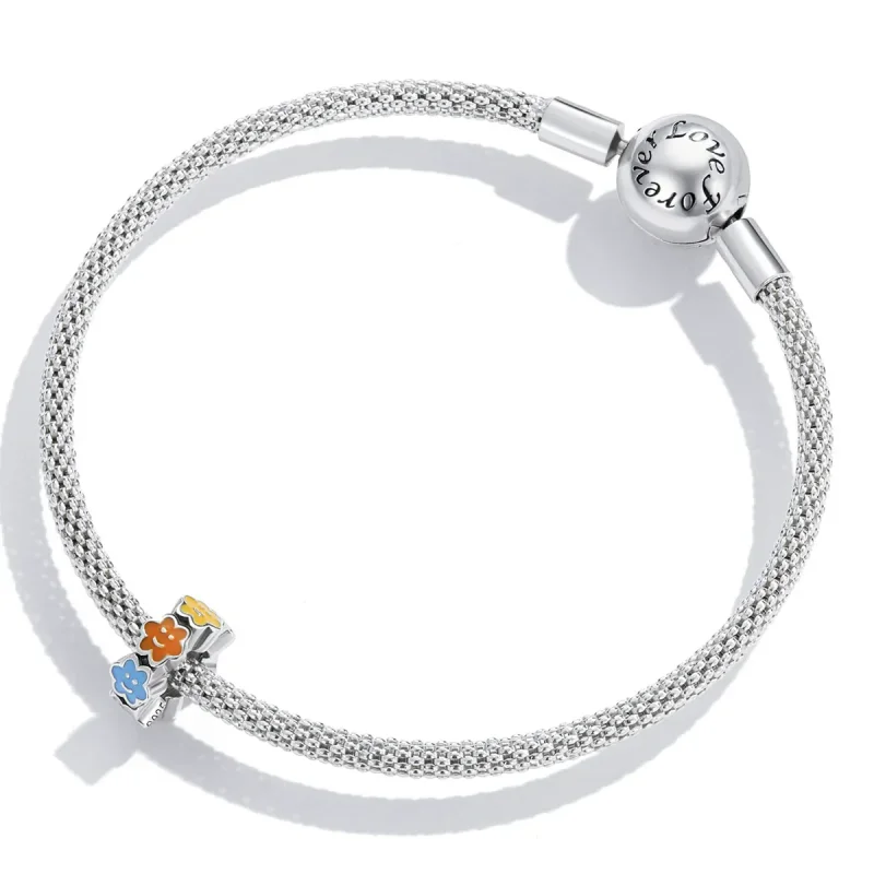 (image for) Pandora Style Colorful Cloud Smiley Face Charm - SCC2188 - View 4