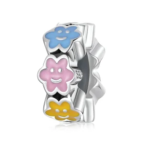 (image for) Pandora Style Colorful Cloud Smiley Face Charm - SCC2188