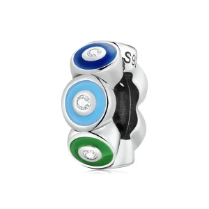 (image for) Pandora Style Colorful Demon Eye Spacer Charm - SCC2129