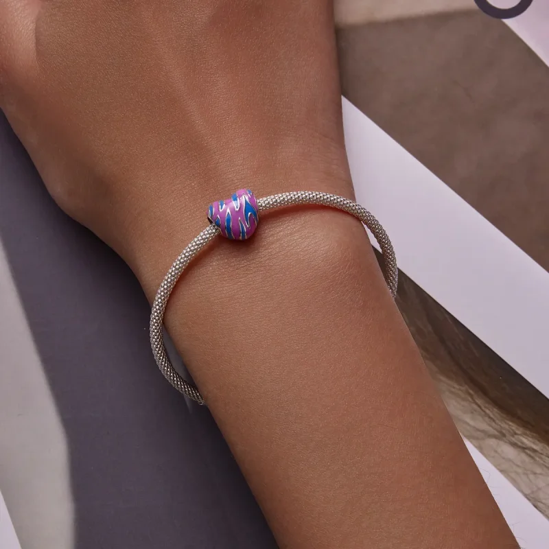 (image for) Pandora Style Contrasting Color Love Charm - SCC2215 - View 6
