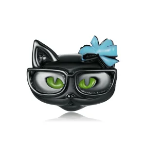 (image for) Pandora Style Cool Black Cat Charm - SCC2086