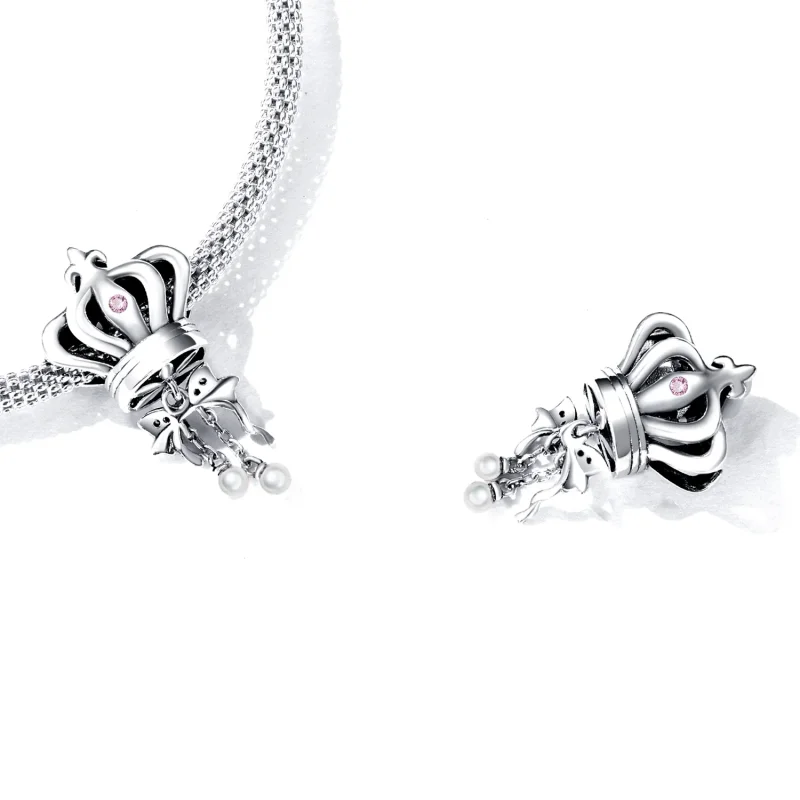 (image for) Pandora Style Crown Bow Charm - SCC2259 - View 5