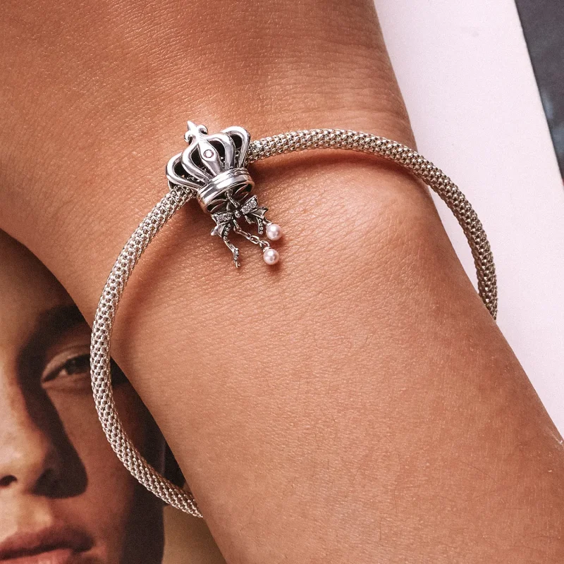 (image for) Pandora Style Crown Bow Charm - SCC2259 - View 7
