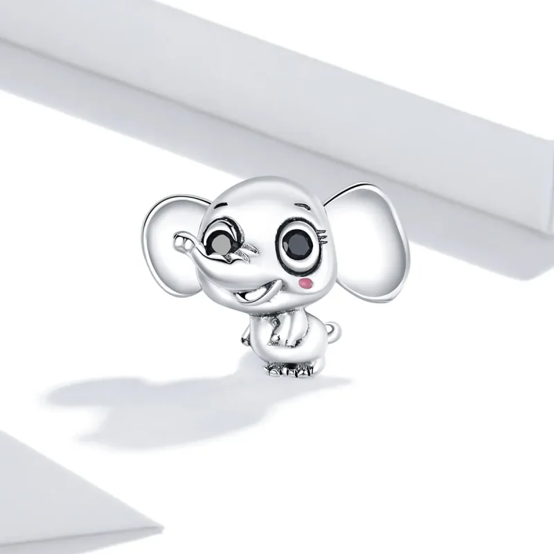 (image for) Pandora Style Cute Baby Elephant Charm - SCC1646 - View 2