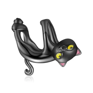 (image for) Pandora Style Cute Black Cat Charm - BSC520