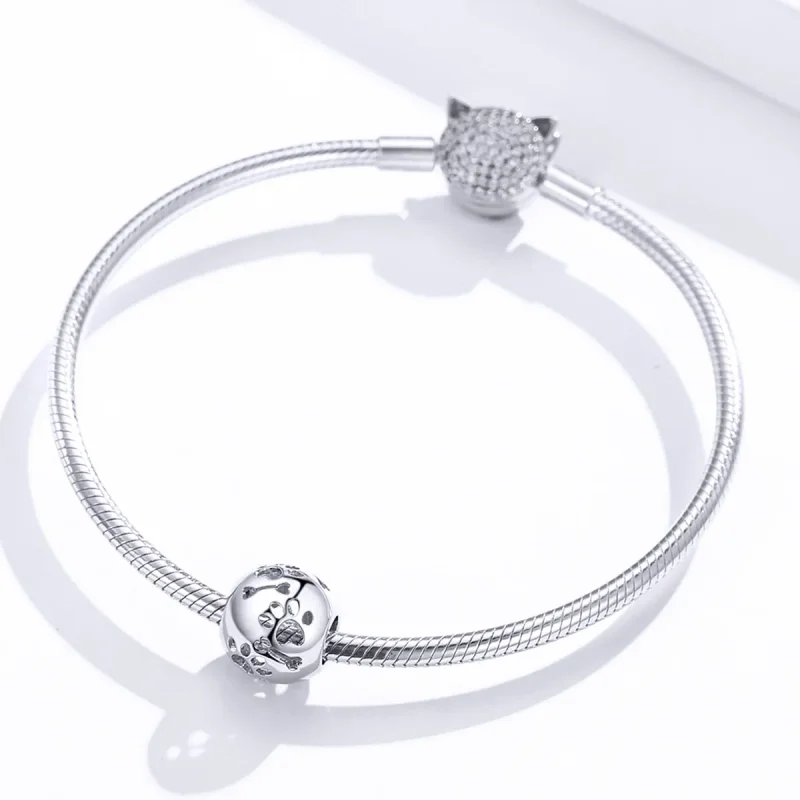 (image for) Pandora Style Cute Pet Footprints Charm - BSC140 - View 3