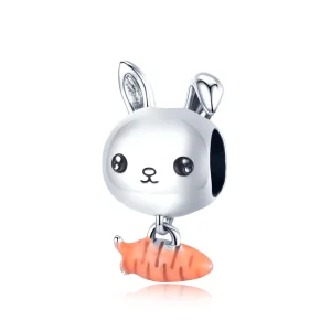 (image for) Pandora Style Cute Rabbit Carrot Charm - BSC272