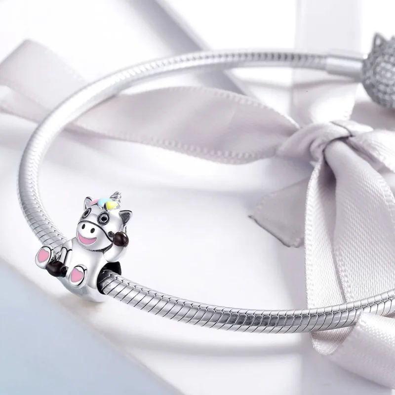 (image for) Pandora Style Cute Unicorn Charm - BSC041 - View 2