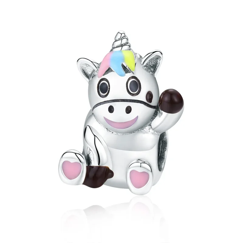 (image for) Pandora Style Cute Unicorn Charm - BSC041