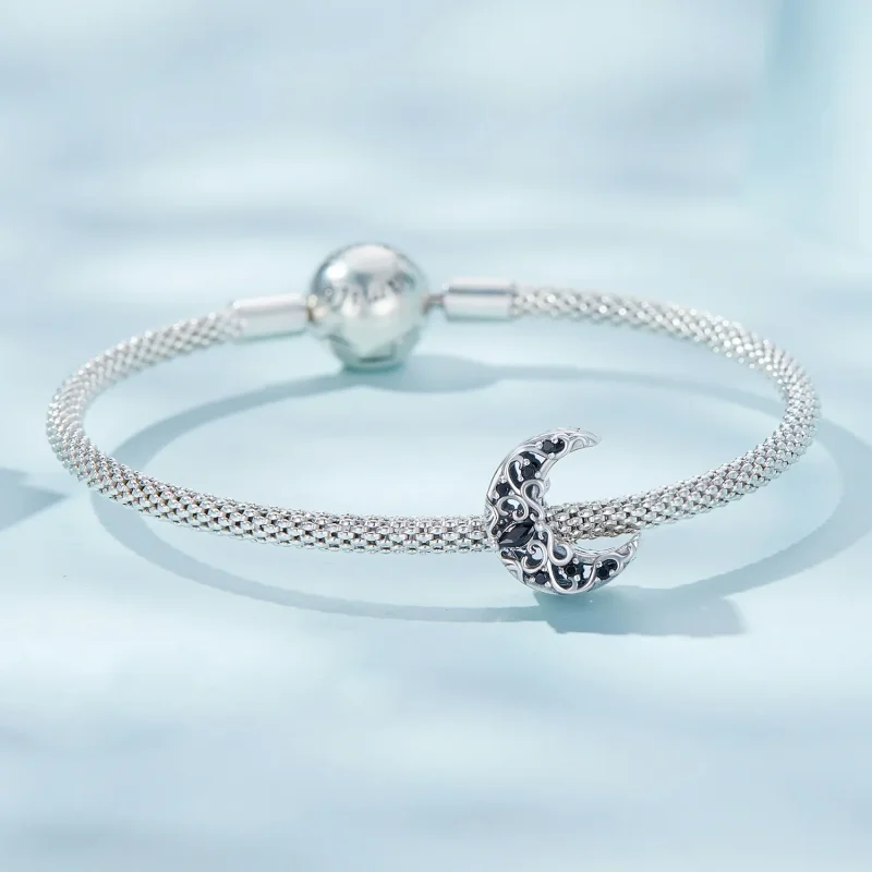 (image for) Pandora Style Dark Night Moon Charm - SCC2370 - View 4