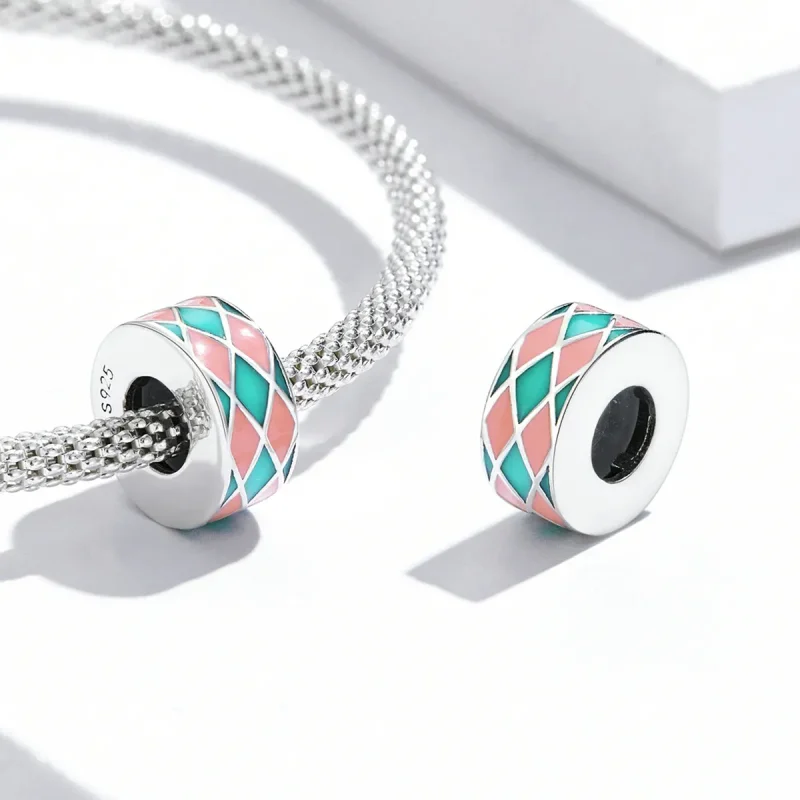 (image for) Pandora Style Diamond Lattice Charm - SCC2165 - View 4