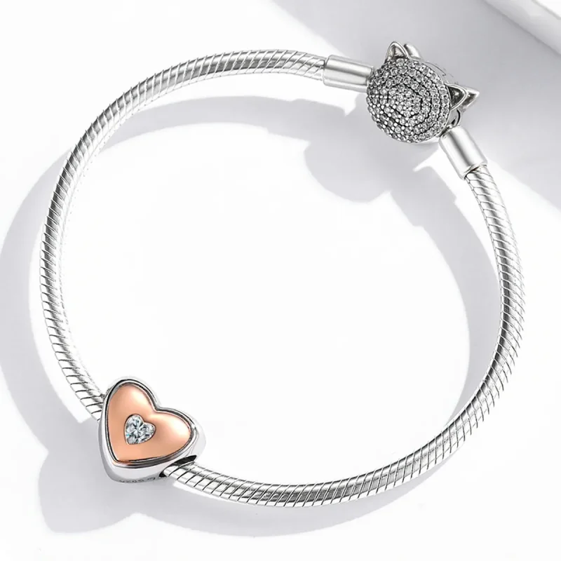 (image for) Pandora Style Double Color Love Charm - BSC566 - View 3
