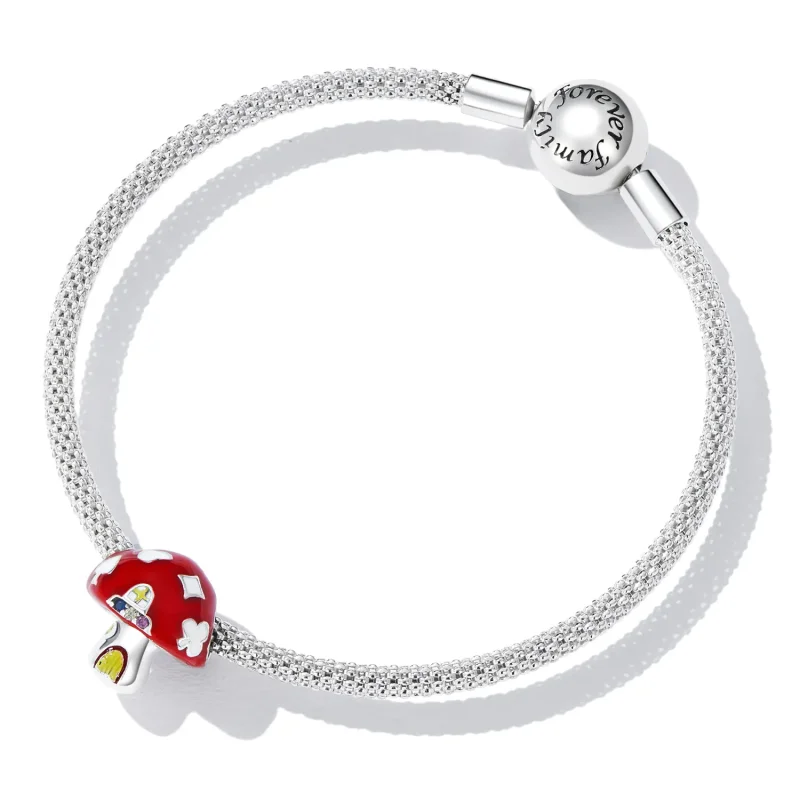 (image for) Pandora Style Exquisite Mushroom House Charm - SCC2246 - View 5