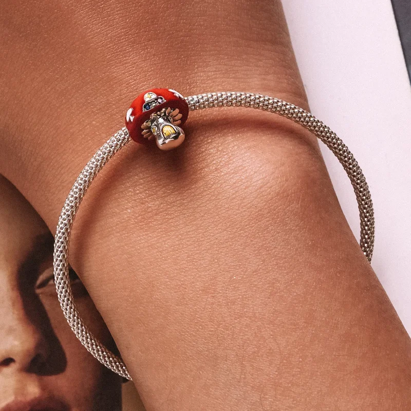 (image for) Pandora Style Exquisite Mushroom House Charm - SCC2246 - View 6