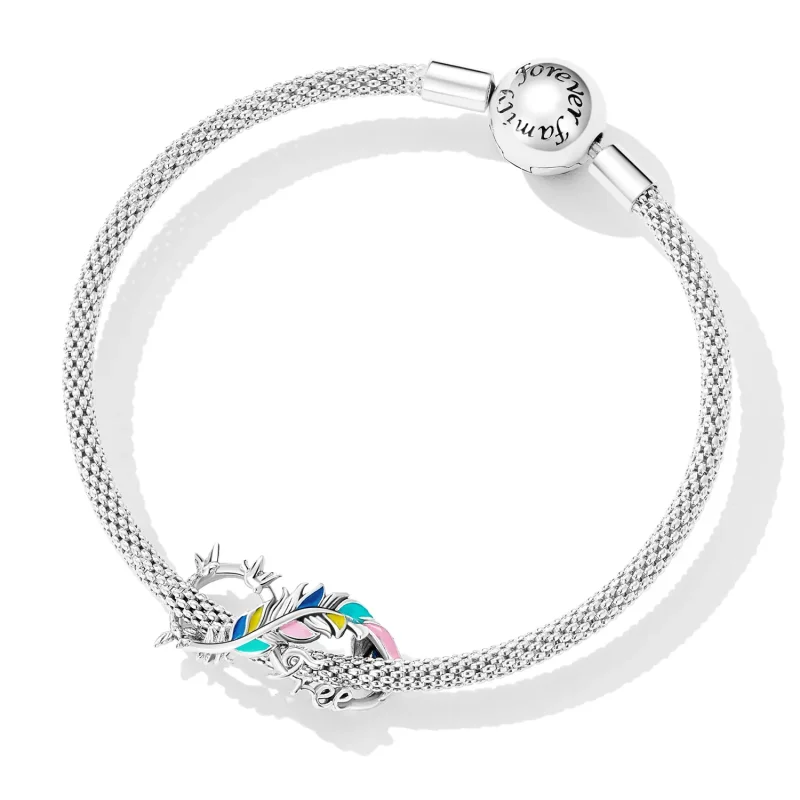 (image for) Pandora Style Feather Infinity Symbol Charm - SCC2322 - View 5