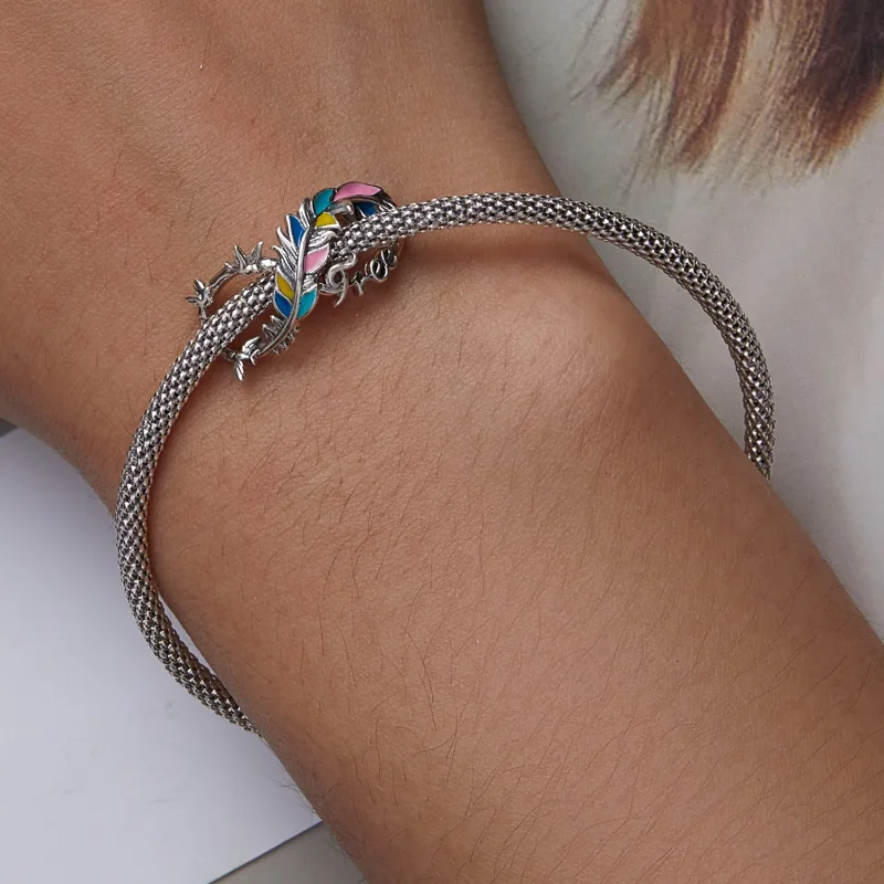(image for) Pandora Style Feather Infinity Symbol Charm - SCC2322 - View 6