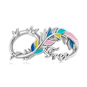 (image for) Pandora Style Feather Infinity Symbol Charm - SCC2322