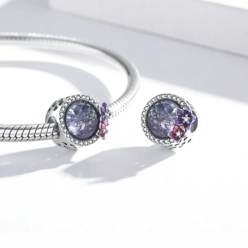 (image for) Pandora Style Feminine Power - Brilliant Flowers Charm - SCC2141 - View 4