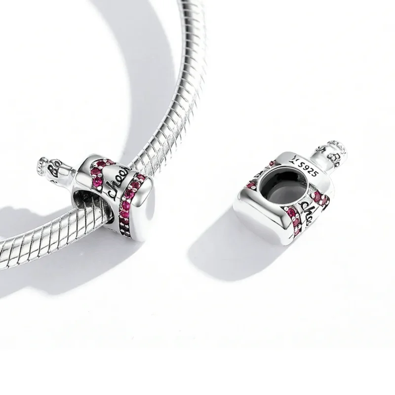 (image for) Pandora Style Fine Beer Bottle Charm - SCC1996 - View 3