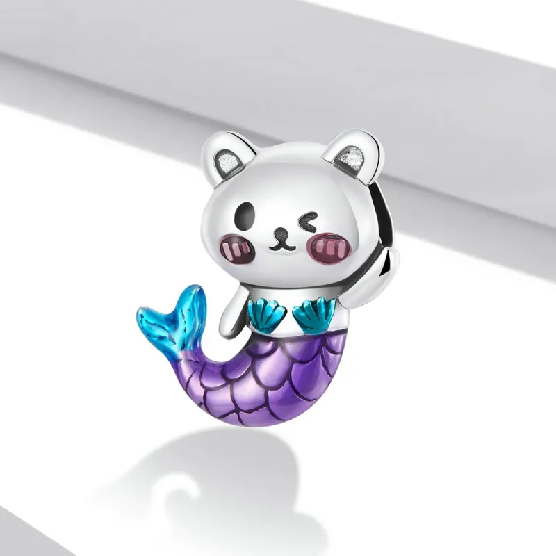 (image for) Pandora Style Fishtail Bear Charm - SCC2132 - View 2