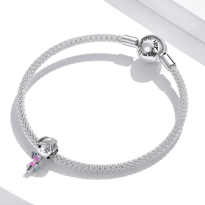 (image for) Pandora Style Fitness Girl Charm - BSC488 - View 3