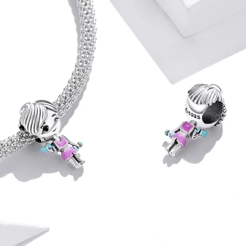 (image for) Pandora Style Fitness Girl Charm - BSC488 - View 4