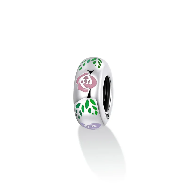 (image for) Pandora Style Flower Doodle Charm - BSC596 - View 2