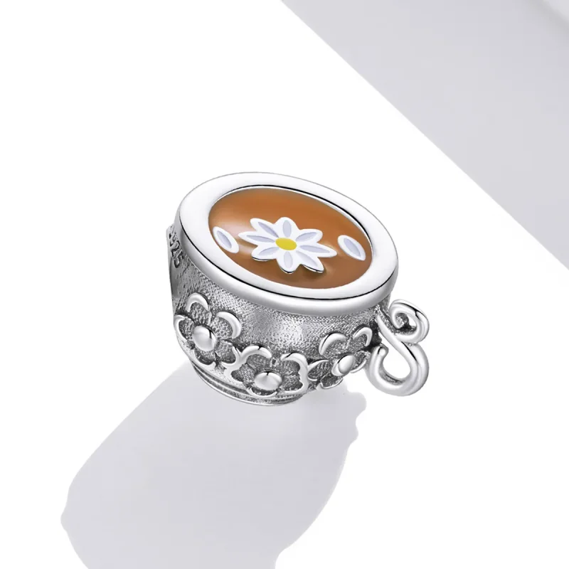 (image for) Pandora Style Flower Teacup Charm - SCC1915 - View 2