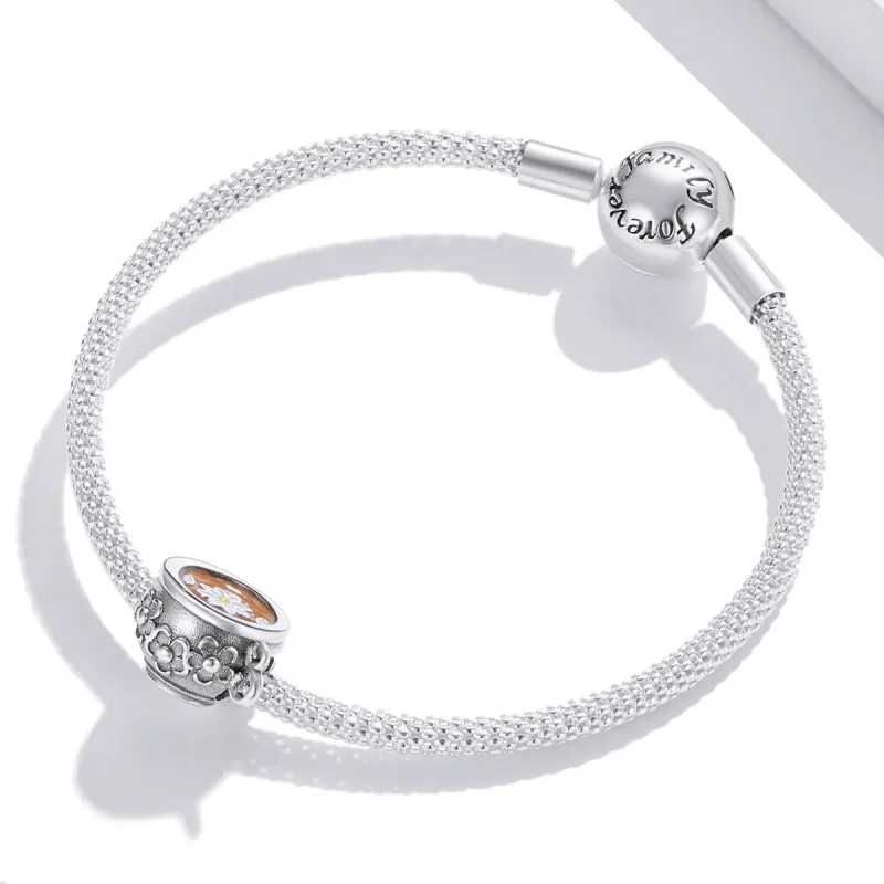 (image for) Pandora Style Flower Teacup Charm - SCC1915 - View 3