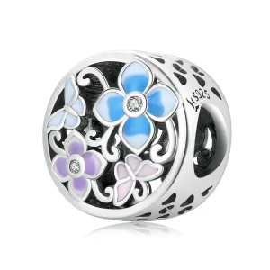 (image for) Pandora Style Flowers and Butterflies Charm - SCC2061