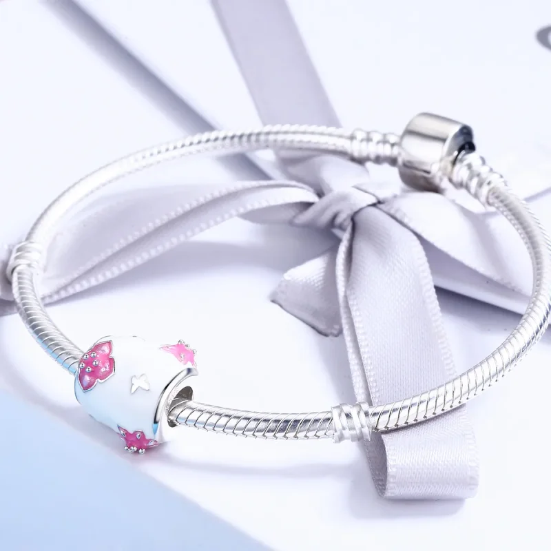 (image for) Pandora Style Flowers and Butterflies Charm - SCC446 - View 4