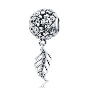 (image for) Pandora Style Flowers and Leaves Charm - SCC715