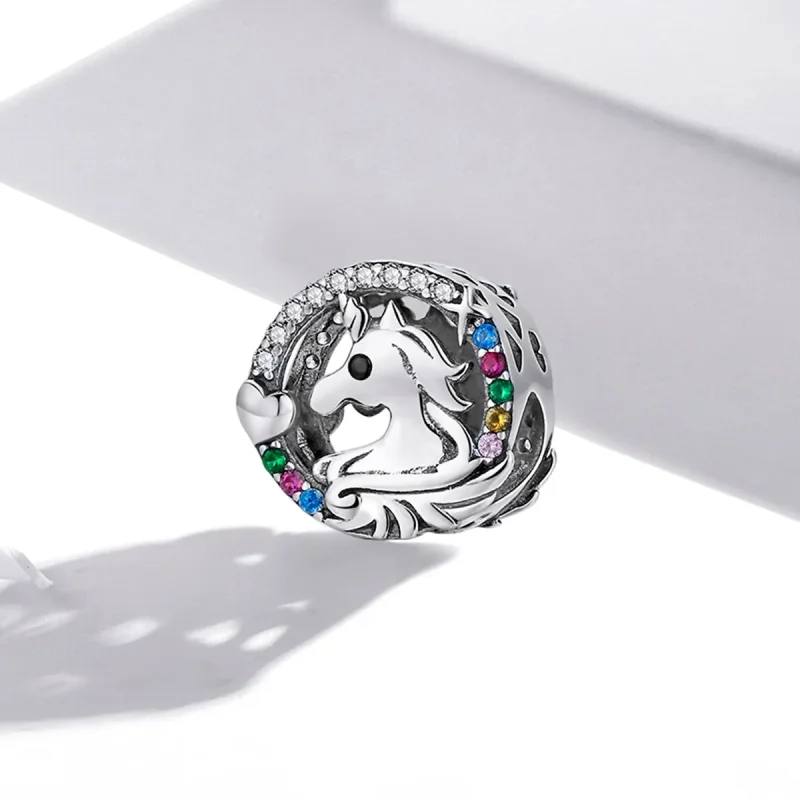 (image for) Pandora Style Flying Pony Charm - BSC476 - View 2