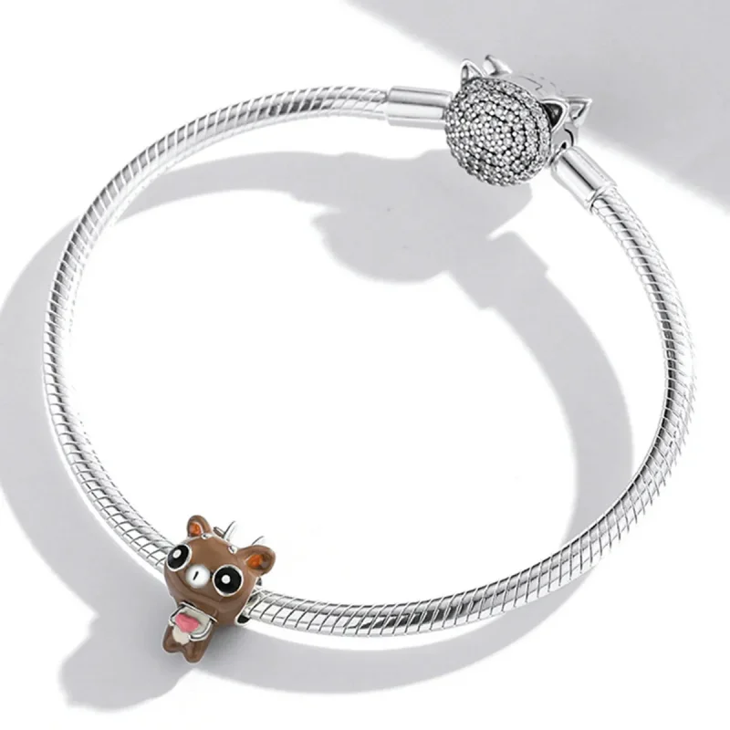 (image for) Pandora Style Funny Deer Charm - SCC1934 - View 3
