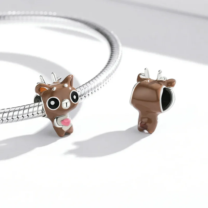 (image for) Pandora Style Funny Deer Charm - SCC1934 - View 4