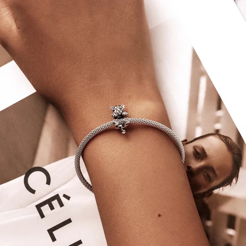 (image for) Pandora Style Funny Little Cheetah Charm - BSC556 - View 5
