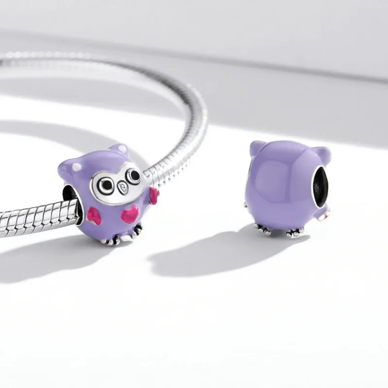 (image for) Pandora Style Funny Owl Charm - SCC1932 - View 4