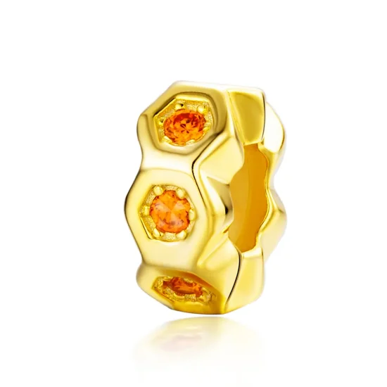 (image for) Pandora Style Gold-Plated Honeycomb Spacer - SCC1170