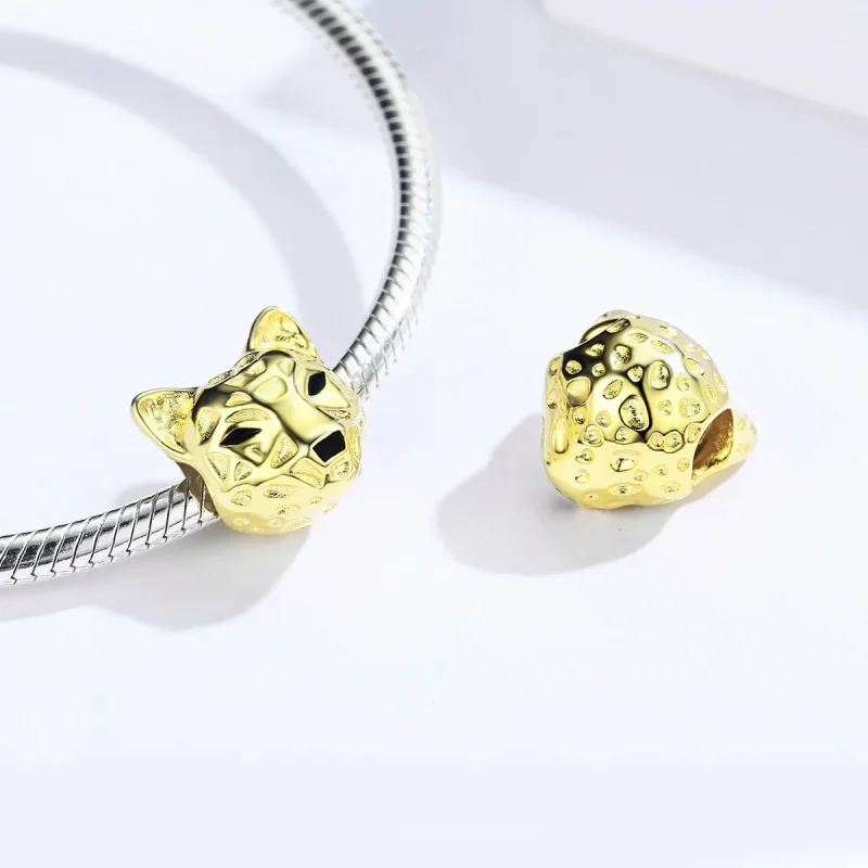 (image for) Pandora Style Gold-Plated Leopard Charm - SCC1252 - View 4