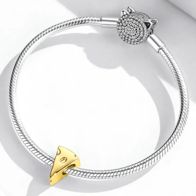 (image for) Pandora Style Golden Cheese Charm - SCC2016 - View 3