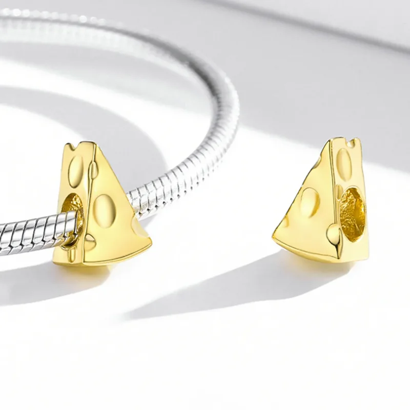 (image for) Pandora Style Golden Cheese Charm - SCC2016 - View 4