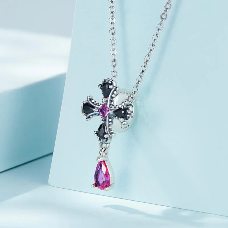 (image for) Pandora Style Gothic Cross Spacer Charm - SCC2381 - View 2