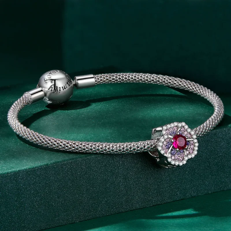 (image for) Pandora Style Gradient Flowers Charm - BSC625 - View 5