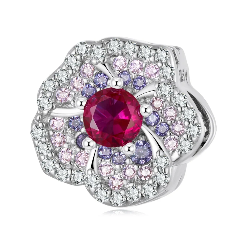 (image for) Pandora Style Gradient Flowers Charm - BSC625