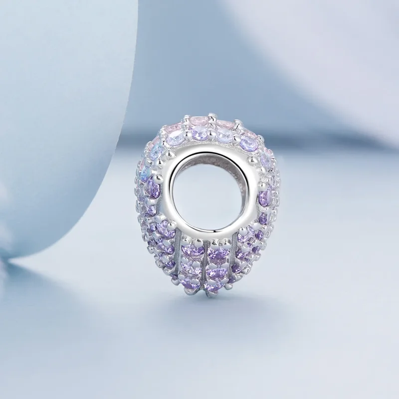 (image for) Pandora Style Gradient Heart Charm - BSC624 - View 3