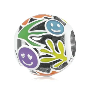 (image for) Pandora Style Grass Smiley Charm - SCC2163