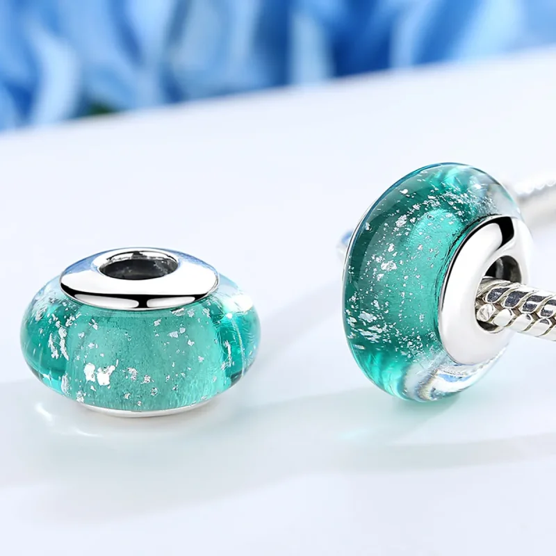 (image for) Pandora Style Green Murano Glass Charm - SCZ021 - View 3