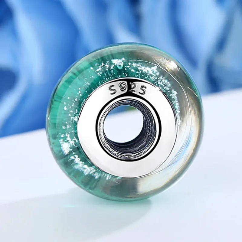 (image for) Pandora Style Green Murano Glass Charm - SCZ021 - View 4