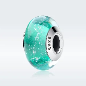 (image for) Pandora Style Green Murano Glass Charm - SCZ021