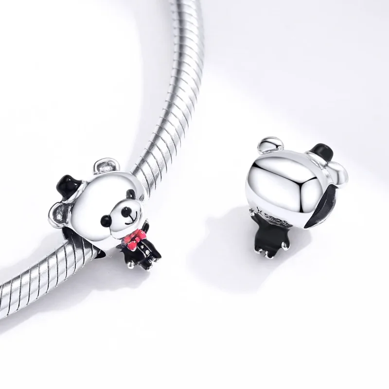 (image for) Pandora Style Groom Bear Charm - SCC1473 - View 4